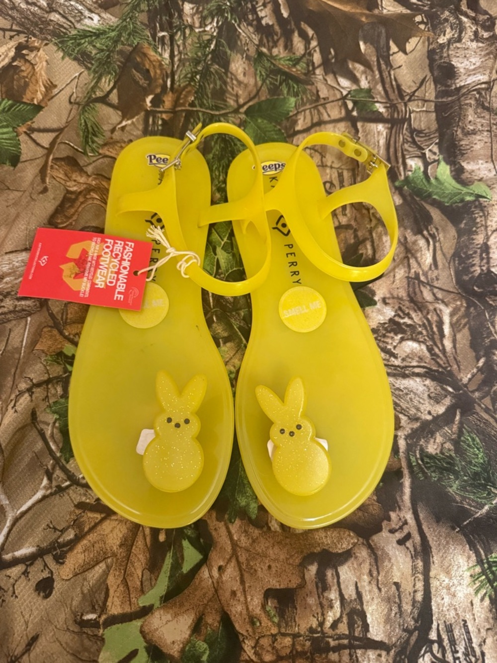 Katy Perry Collections Yellow Jelly Sandals with Charm Detail